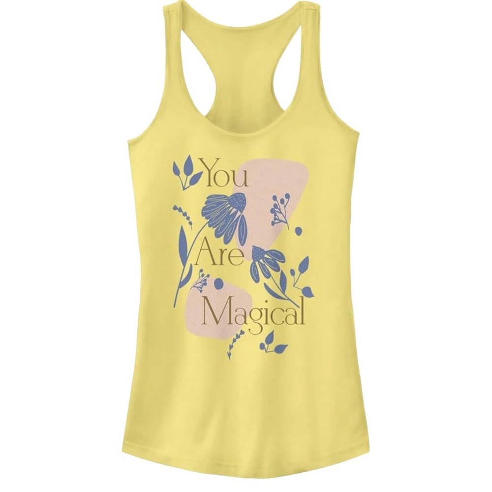 NEW Fifth Sun Lost Gods Magical Junior's‎ Racerback Tank Top - Banana - Size L